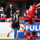 Acrobatics from Crawley Town versus Crewe - but they lost 4-2 | Picture: Natalie Mayhew / ButterflyFootball