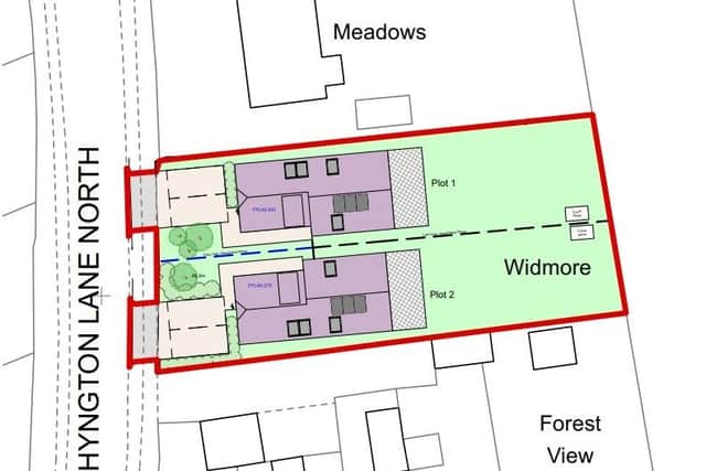 Proposed plot of the two new bungalows
