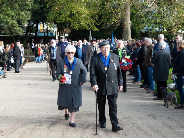 Hastings Remembrance service in Alexandra Park. Photo by Frank Copper