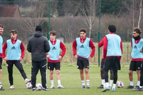 Ryan Soro Thomas, Ilias Al Meskin, Josh Clay and Saf Ahmed took part in a full day of first-team training led by Scott Lindsey