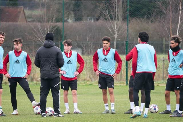 Ryan Soro Thomas, Ilias Al Meskin, Josh Clay and Saf Ahmed took part in a full day of first-team training led by Scott Lindsey