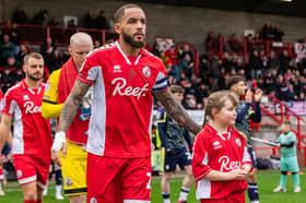 Jay Williams got the equaliser for Crawley Town at Accrington Stanley | Picture: Kyle Hemsley