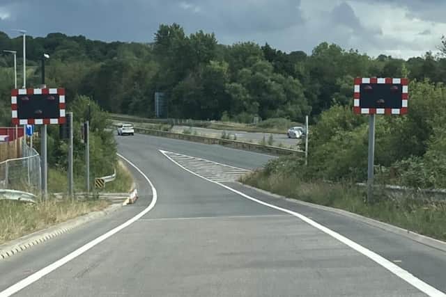 Road users travelling on the A24 in Horsham will see new road signage outside West Sussex Fire and Rescue Service's brand new Training Centre and Horsham Fire Station. Picture: West Sussex Fire and Rescue