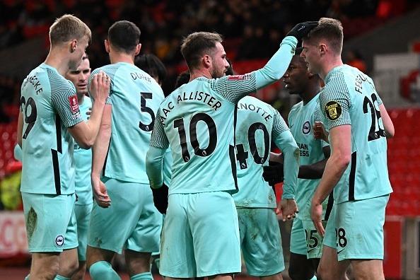 Brighton advanced to the quarter-finals of the FA Cup thanks to their 1-0 win at Stoke City last Tuesday
