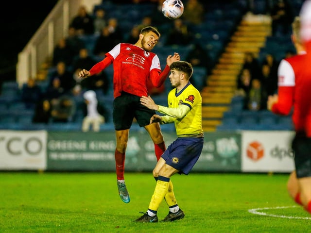 Action from Eastbourne Borough's draw at Farnborough