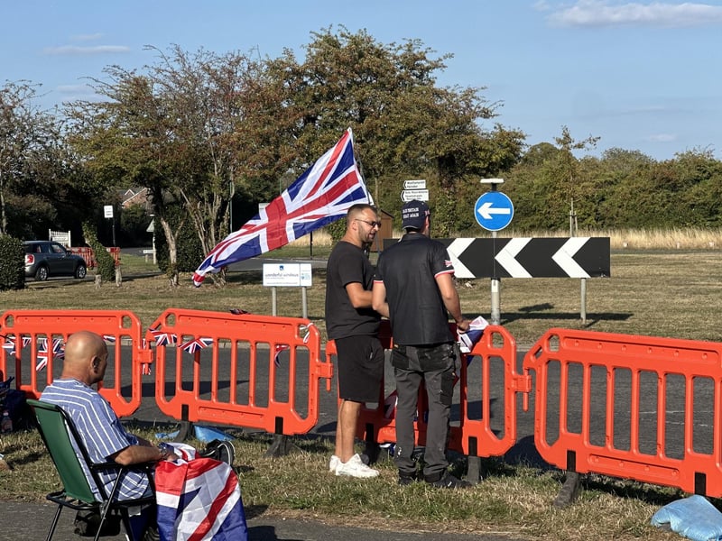Migrant hotel protest takes place in Chichester - in photos