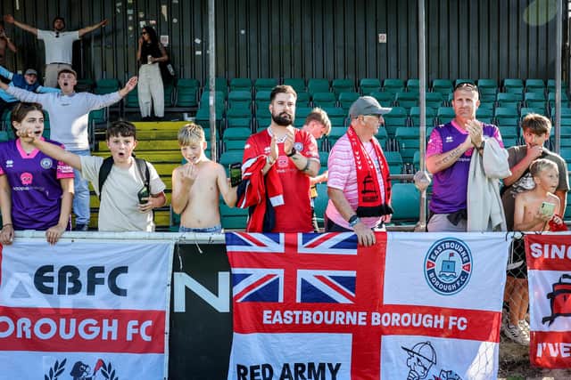 Eastbourrne Borough fans at Whitehawk | Picture: Lydia Redman