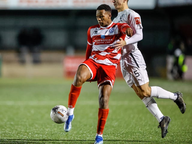 Action from Eastbourne Borough's Sussex Senior Cup quarter-final versus Hastings United
