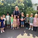 Natasha Paling from Balfour Primary School with pupils
