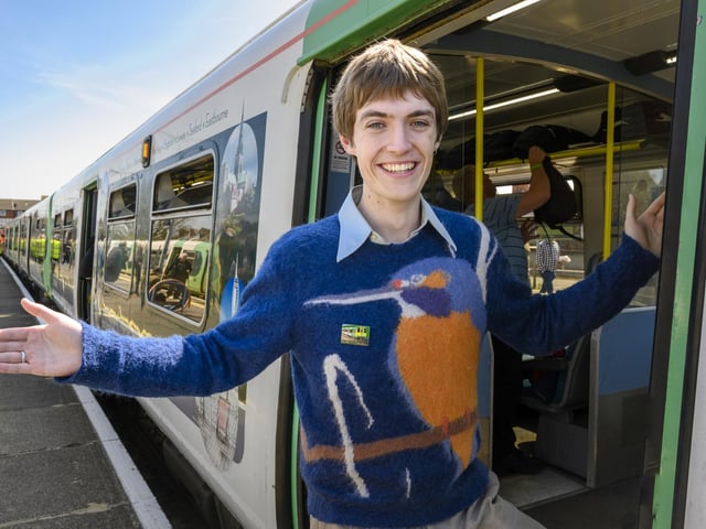 TikTok star Francis Bourgeois was among the train enthusiasts who joined a departure tour for one of the country's oldest trains from Southern's fleet.