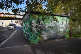 The mural in Sackville Road, Bexhill, has been vandalised.