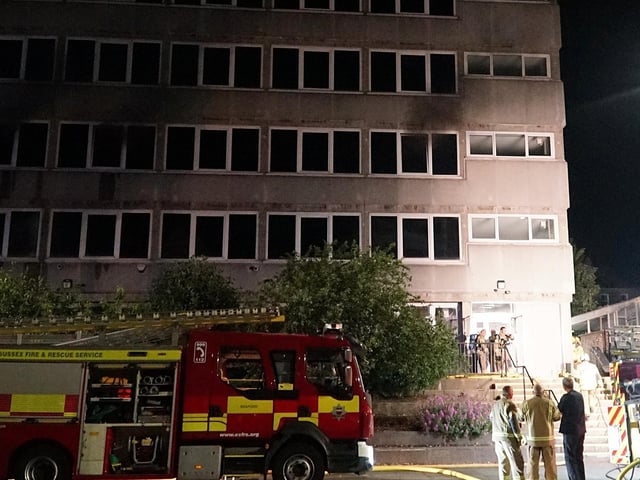 There were ‘no reports of casualties’ at an ‘accidental fire’ on the second floor of a commercial building in Eastbourne, East Sussex Fire & Rescue Service have confirmed.