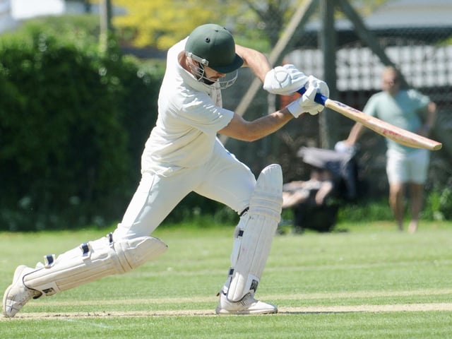 Action from Goring CC v Pagham CC in Division 3 West of the Sussex Cricket League