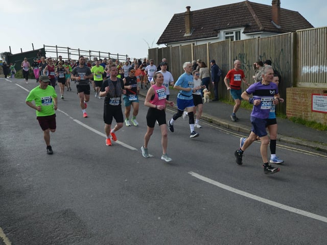 Action in the 2026 Hastings Half Marathon