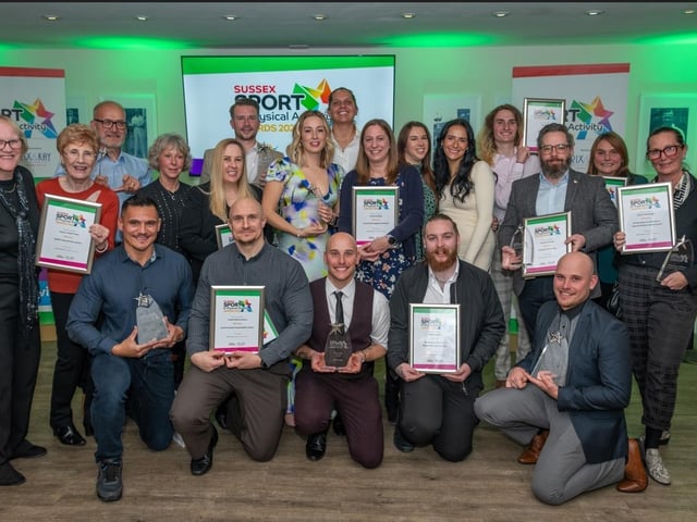 Winners and finalists at the Sussex Sport and Physical Activity Awards for 2023