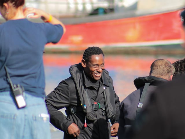David Harewood spotted at Sovereign Harbour