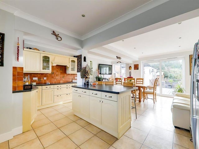 This three-bedroom detached house with feature garden has come on the market with Bacon and Company with a guide price of £725,000