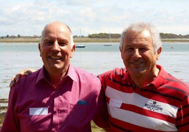 Pete Cox, left, and John McGregor worked together for five years at Thorney Island