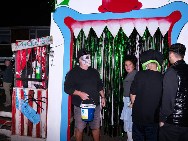 Halloween house at 5 Gillsmans Park, St Leonards, in aid of St Michael's Hospice. Photo by Frank Copper.
