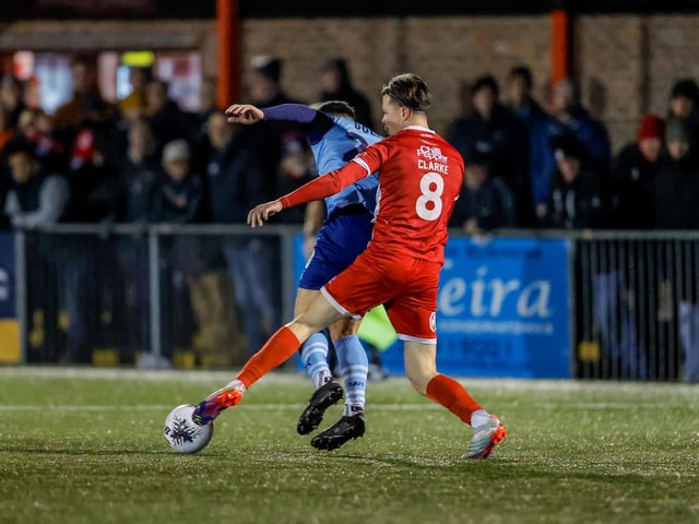 Action from Eastbourne Borough's home defeat by Torquay United in National League South