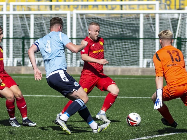 Newhaven FC take on Spelthorne Sports in the FA Cup