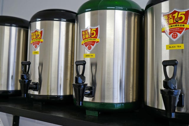 Customers can choose from a range of teas.