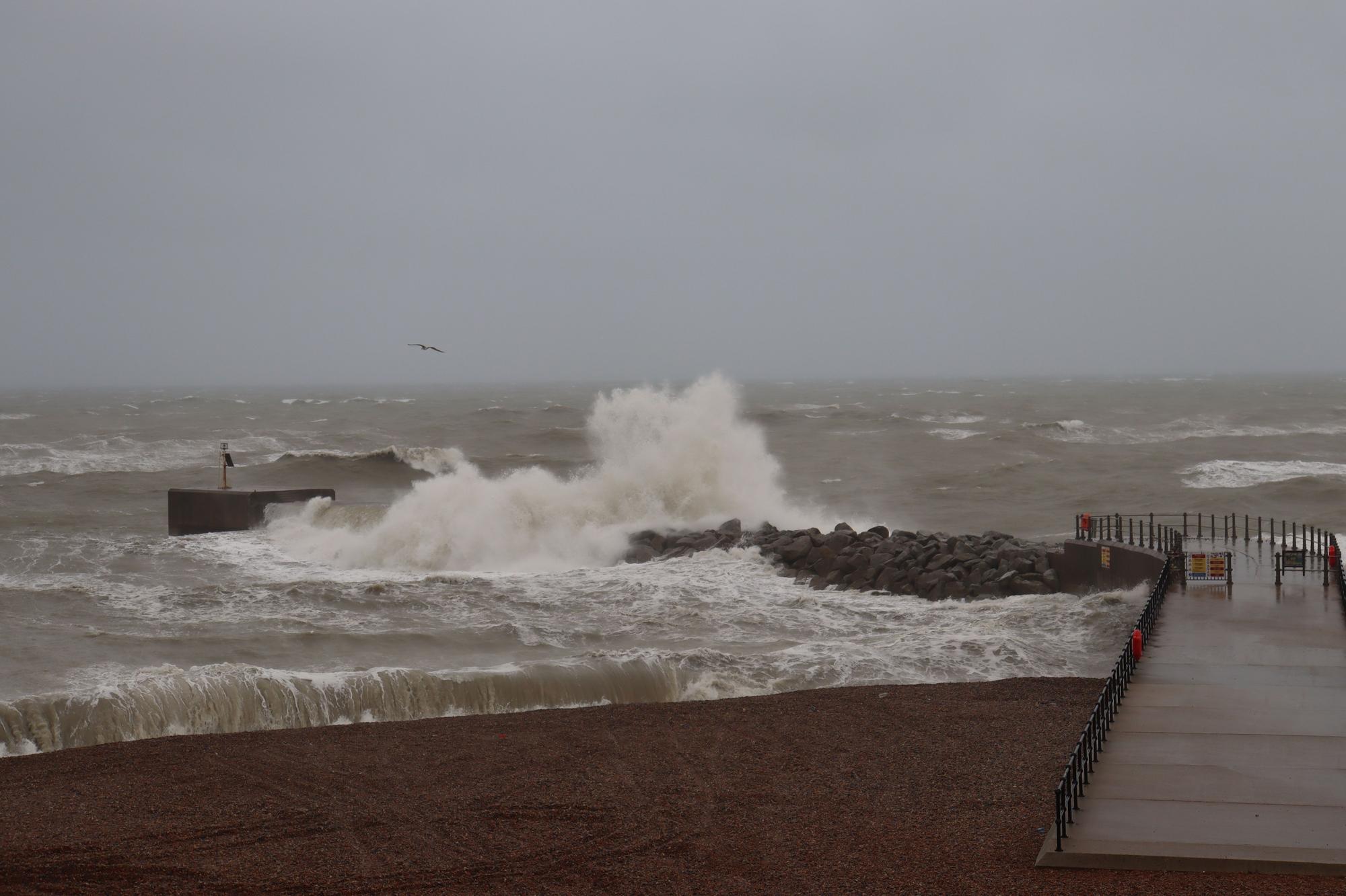 Storm Austen at Hastings. Pics by Kevin Boorman