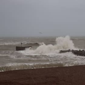 Storm Austen at Hastings. Pics by Kevin Boorman