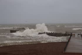 Storm Austen at Hastings. Pics by Kevin Boorman