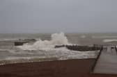 Storm Austen at Hastings. Pics by Kevin Boorman