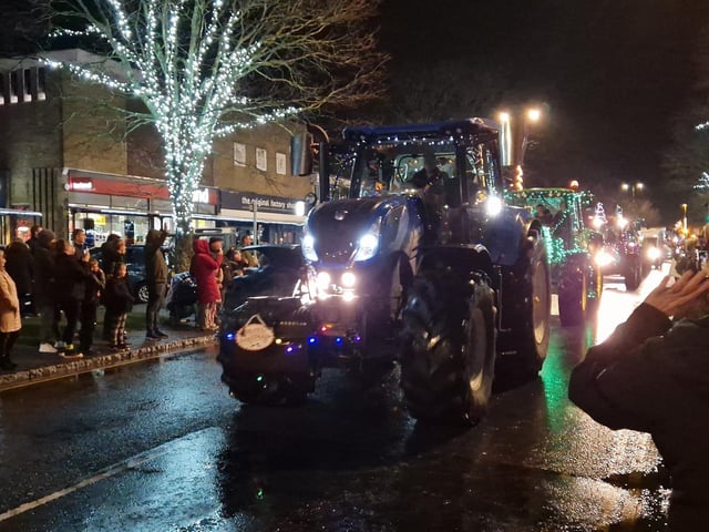 The Arundel Illuminated Tractor Run 2025 in Rustington, which it was visiting for the first time