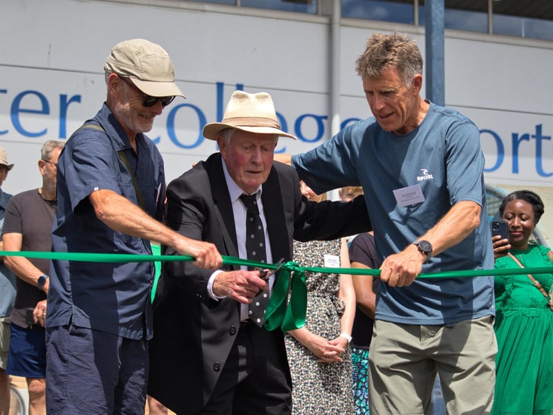 The opening of the new athletics track at Chichester College