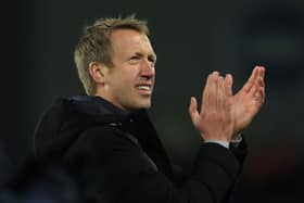 Graham Potter, Manager of Brighton. (Photo by Gareth Fuller - Pool/Getty Images)