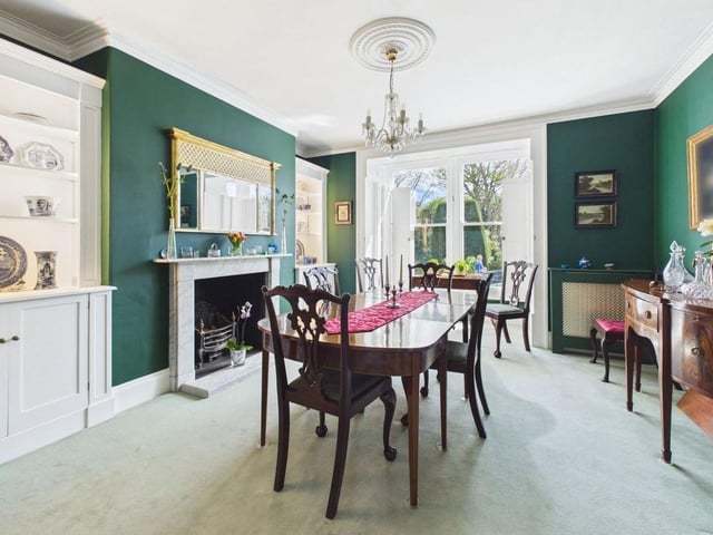 Original period features include high ceilings, intricate cornicing and elegant fireplaces