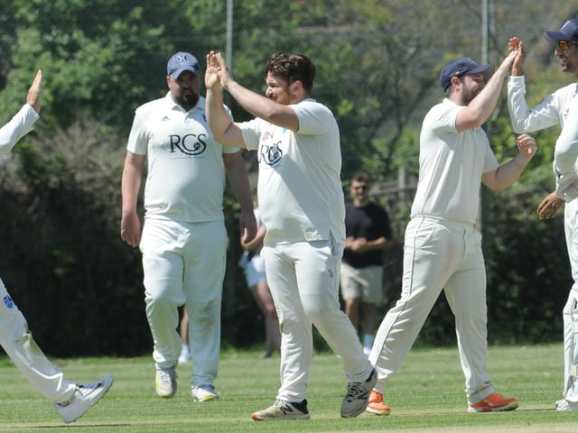 Action from Goring CC v Pagham CC in Division 3 West of the Sussex Cricket League