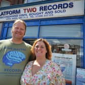 Platform Two Records in London Road, Bexhill, is celebrating its fourth anniversary. Owners Alex Stallybrass and Graci Garcia are pictured.