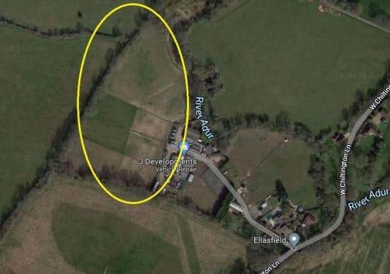 The site of the proposed 12-pitch gypsy accommodation