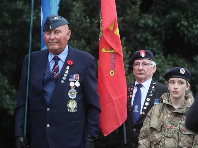 Planting of the crosses ceremony of remembrance at the Commonwealth war graves at Hastings cemetery. Photo by Roberts Photographic.