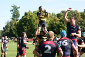 Haywards Heath RFC - in black and yellow - take on Seaford for their league opener