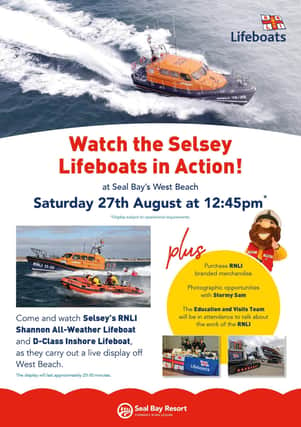 Lifeboats from the Selsey RNLI will be in action this weekend as they make a visit to Seal Bay Resort.