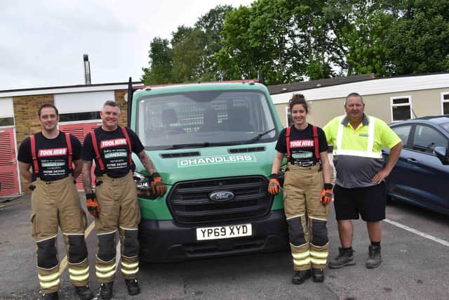 Chandlers Builders Merchant, Petworth, donated building supplies for a welfare area for fire personnel