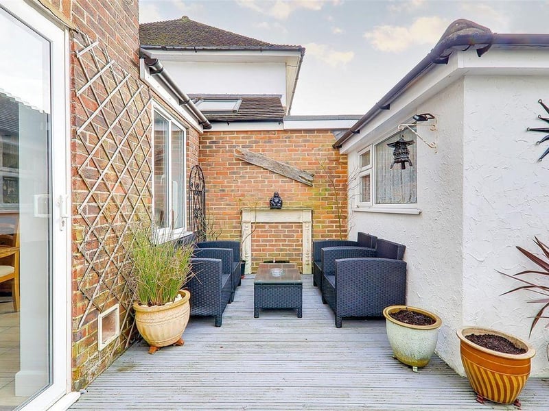 This three-bedroom detached house with feature garden has come on the market with Bacon and Company with a guide price of £725,000