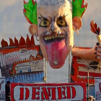 Edgy Hastings Bonfire effigy takes a swipe at suspicious fires