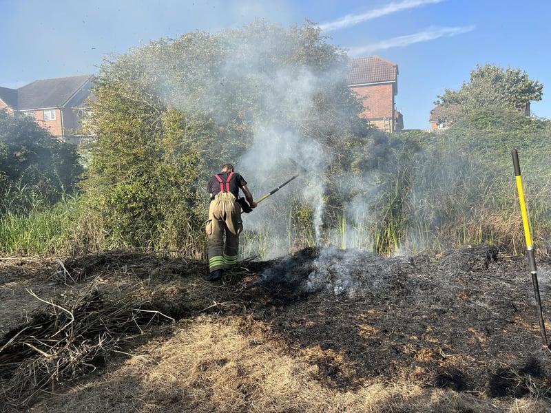 Fire by Larkspur Drive, Eastbourne
