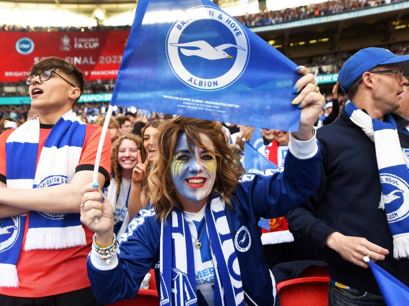 Brighton & Hove Albion V Man Utd Semi Final at Wembley(Photo by Jon Rigby)