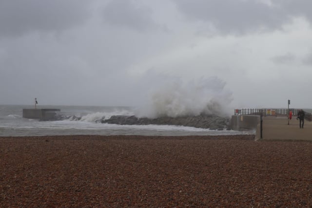 Rough seas at Hastings