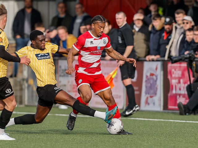 Action from Eastbourne Borough's 5-1 home loss to Maidstone in the National League South