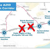Upgrades proposed for the A259 between Bognor Regis and Littlehampton (Credit: WSCC)