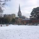 Scenic shot of the snow near Chichester Cathedral. Photo: Sussex World