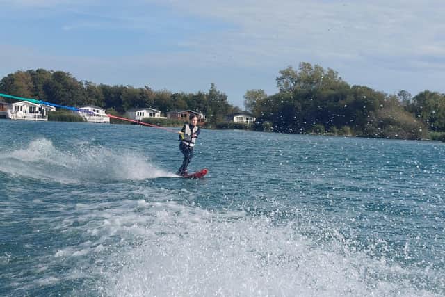 Mya is said to be a natural at waterskiing!